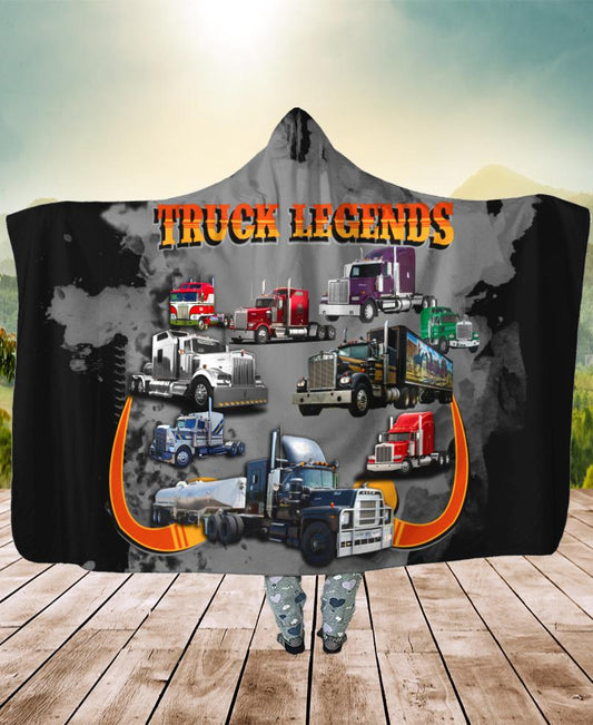 WelcomeNative Trucker Legends Hooded Blanket, All Over Print, Native American