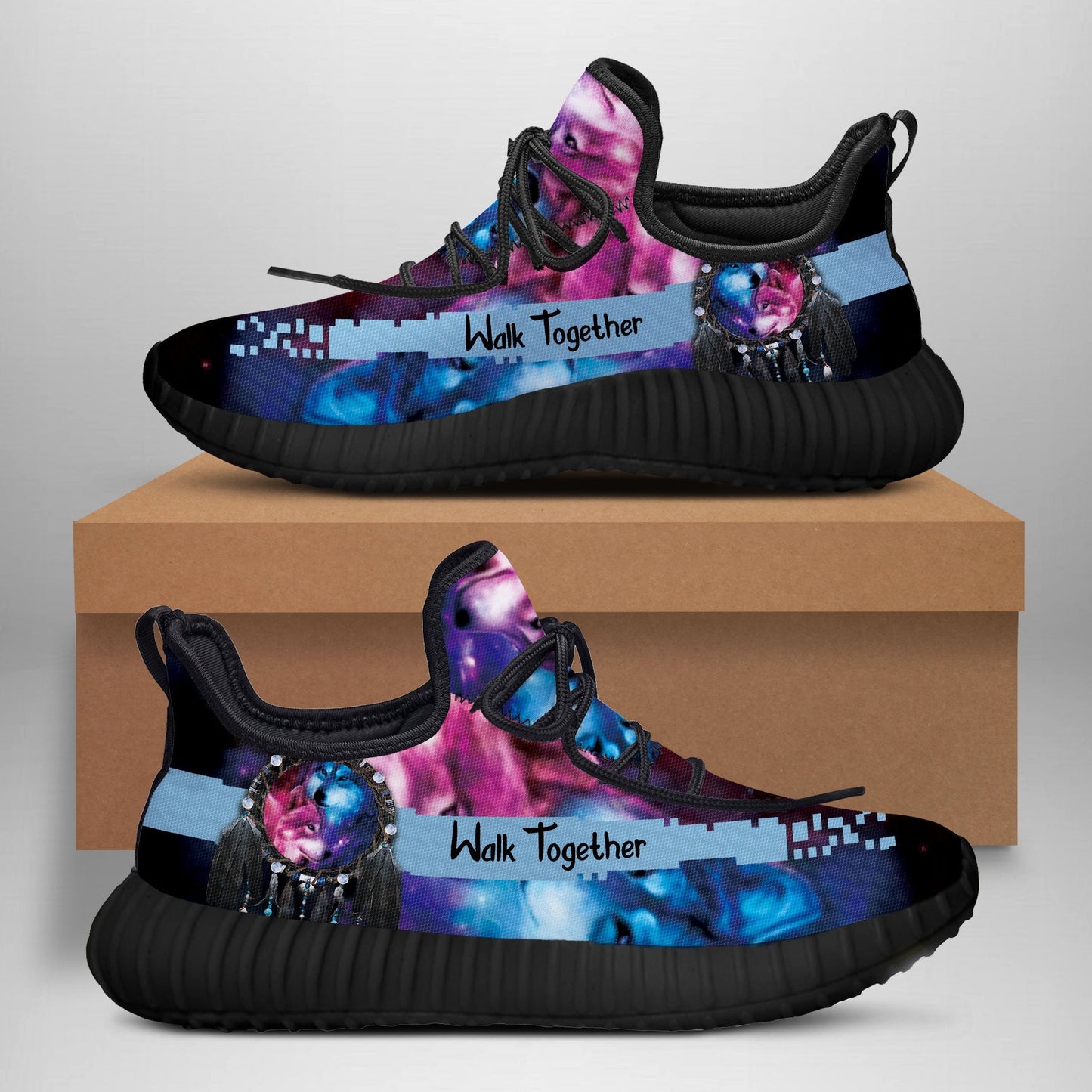 WelcomeNative Galaxy Couple Shoes, 3D Shoes, All Over Print Shoes