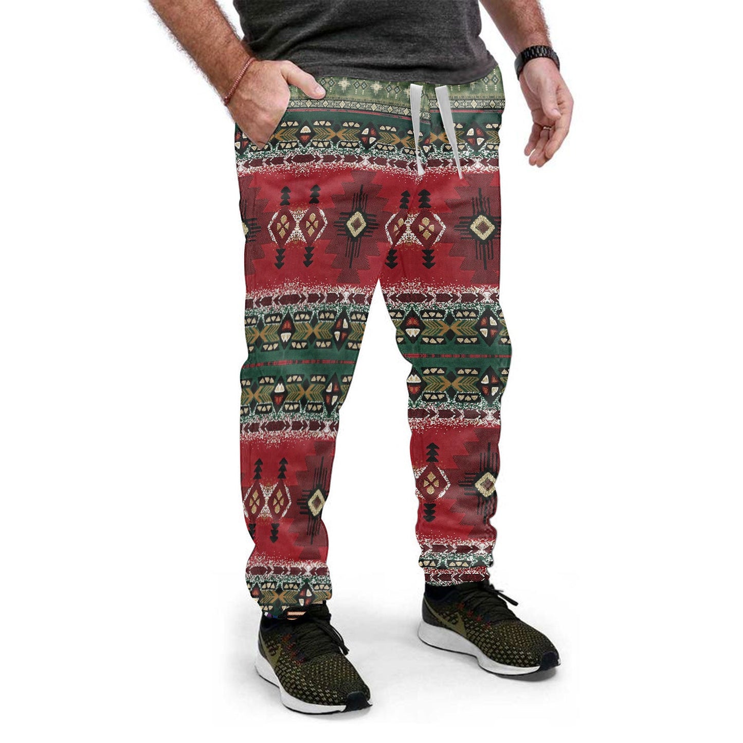 WelcomeNative Native American Pattern Sweatpants, 3D Sweatpants, All Over Print Sweatpants