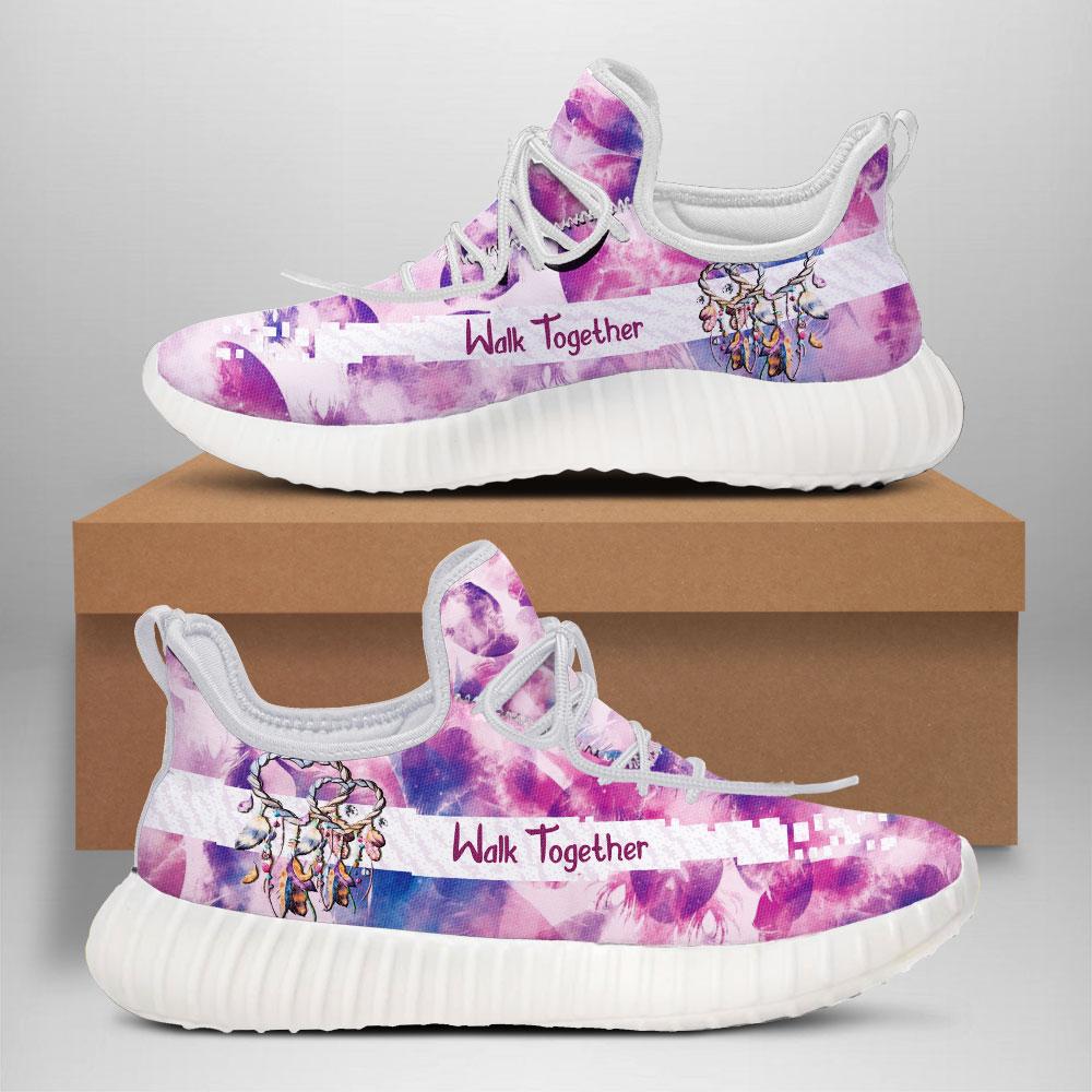 WelcomeNative Purple Shoes Couple, 3D Shoes, All Over Print Shoes