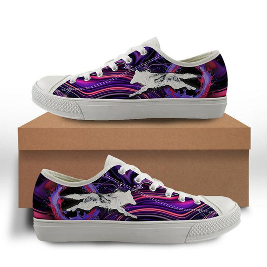 WelcomeNative Leo Purple Shoes, 3D Shoes, All Over Print Shoes