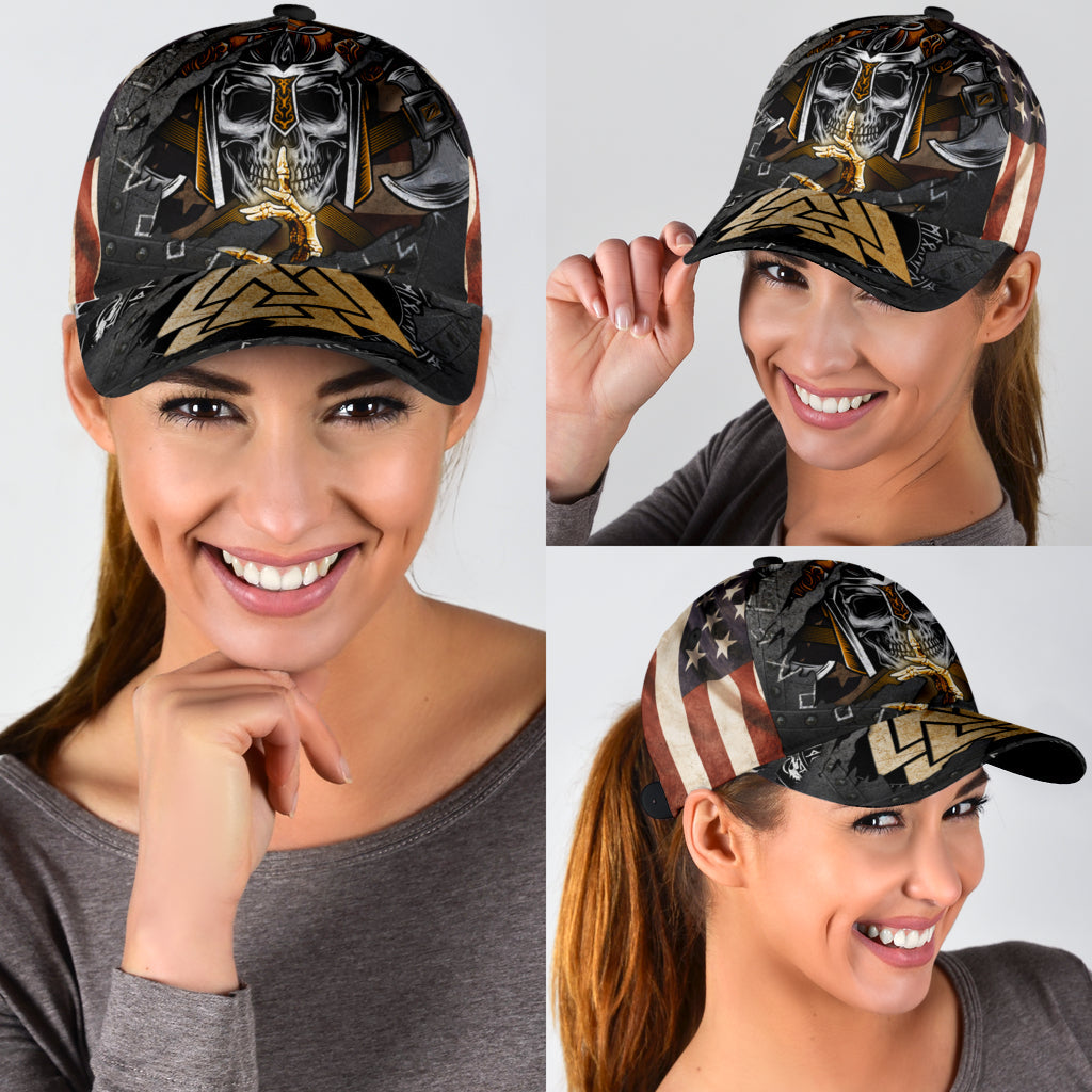 WelcomeNative Native American Skull Cap, 3D Cap , All Over Print Cap