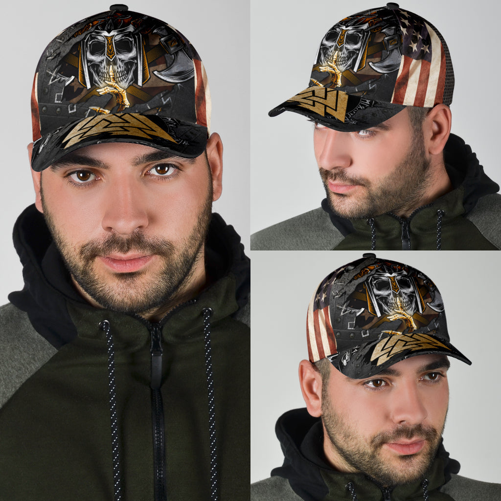 WelcomeNative Native American Skull Cap, 3D Cap , All Over Print Cap