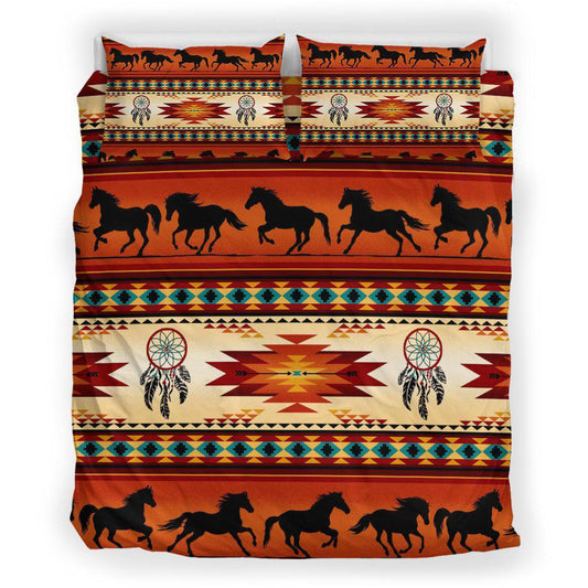 WelcomeNative Native Red Pattern Bedding Set, 3D Bedding Set, All Over Print, Native American