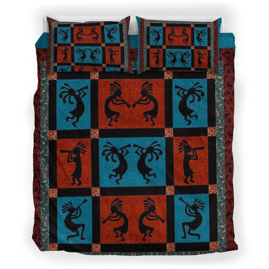 WelcomeNative Native Grid Pattern Bedding Set, 3D Bedding Set, All Over Print, Native American