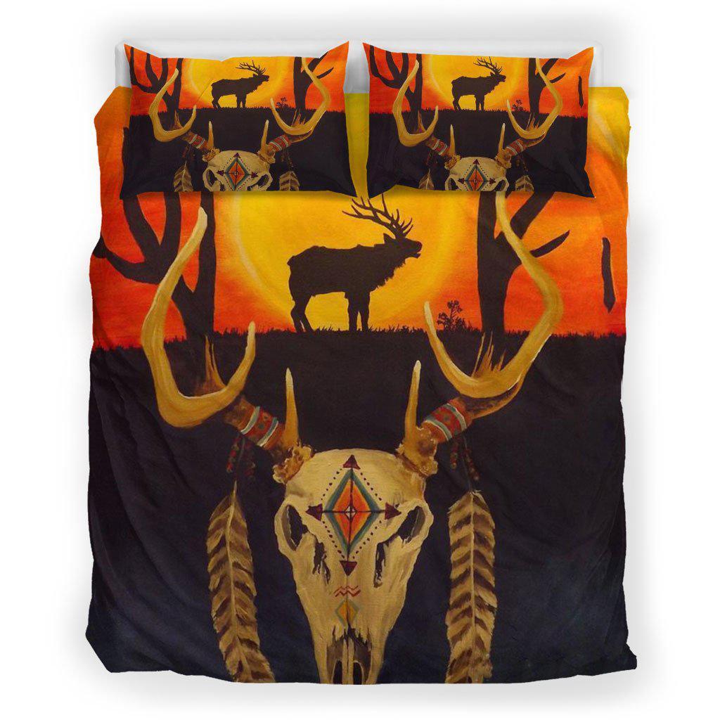 WelcomeNative Buffalo Skull Bedding Set, 3D Bedding Set, All Over Print, Native American
