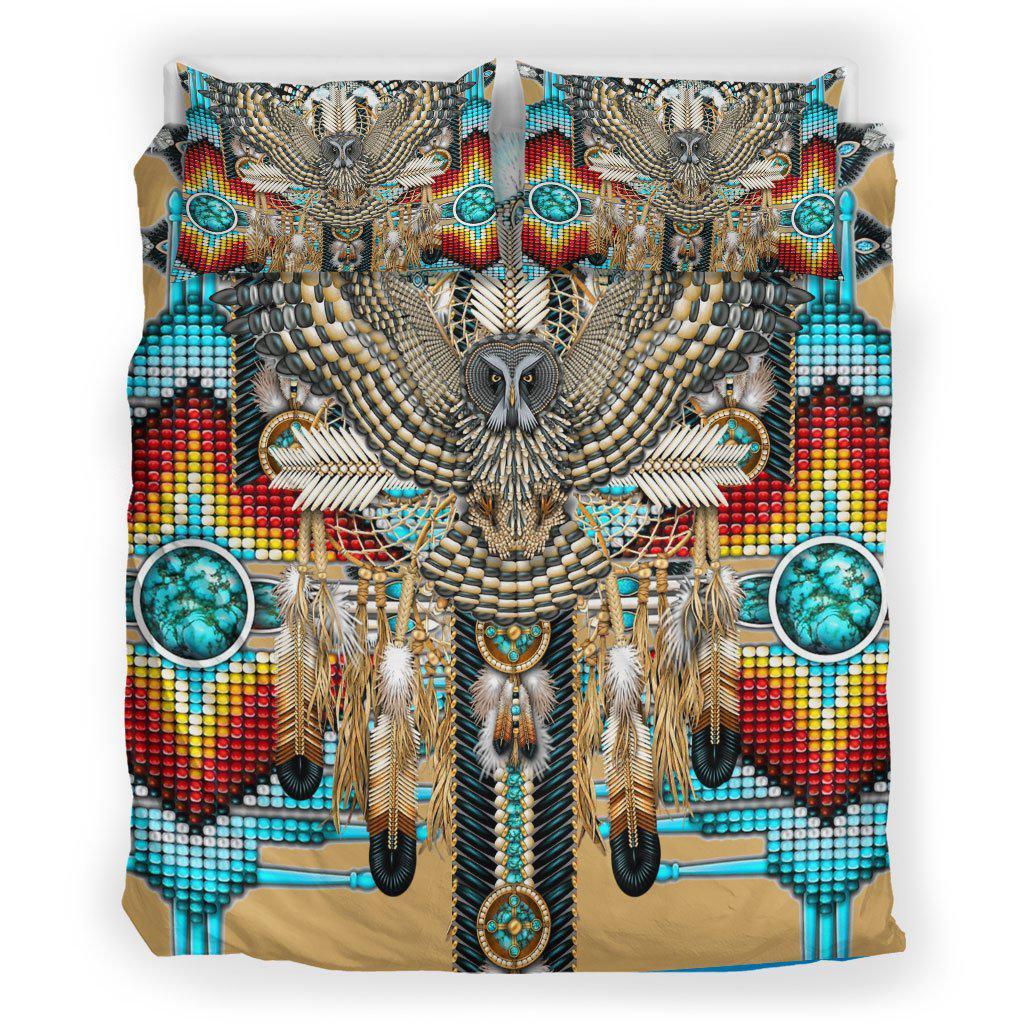 WelcomeNative Eagle Pattern Bedding Set, 3D Bedding Set, All Over Print, Native American