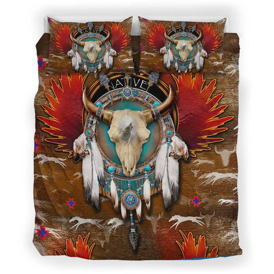 WelcomeNative Buffalo Dreamcatcher Bedding Set, 3D Bedding Set, All Over Print, Native American