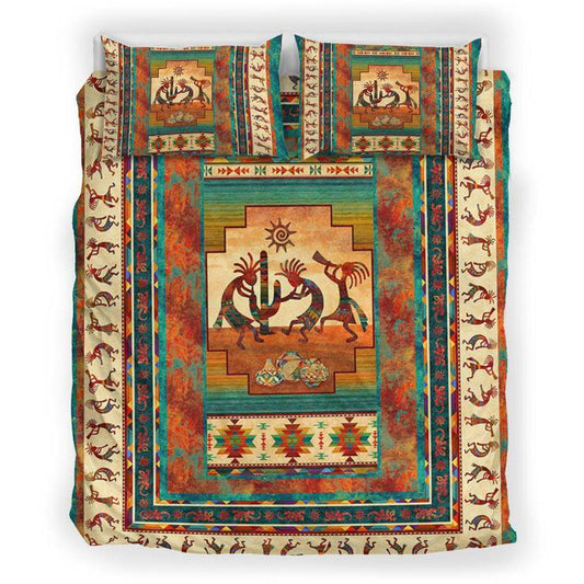 WelcomeNative Human Pattern Motifs Bedding Set, 3D Bedding Set, All Over Print, Native American