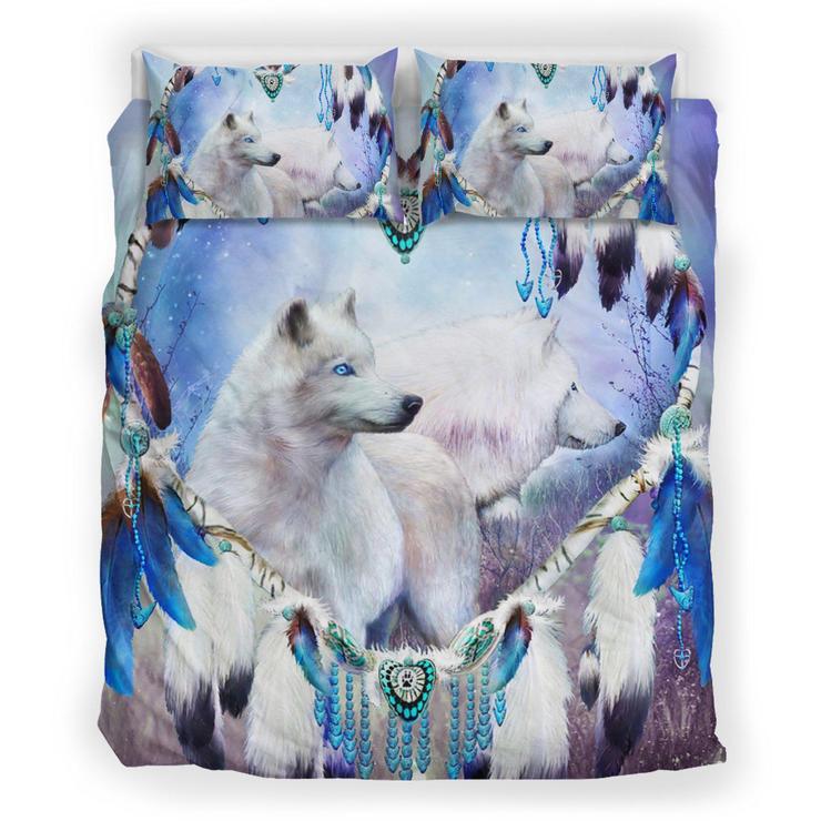 WelcomeNative Native Wolf Dream - 3D Bedding Set Bedding Set, 3D Bedding Set, All Over Print, Native American