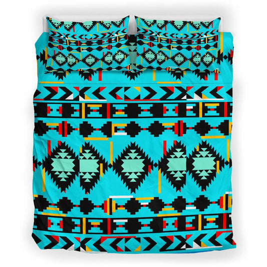 WelcomeNative Native Green Pattern Bedding Set, 3D Bedding Set, All Over Print, Native American