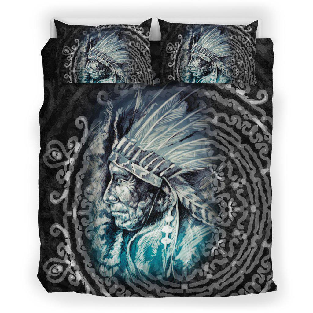 WelcomeNative Native Turquoise Motifs Bedding Set, 3D Bedding Set, All Over Print, Native American