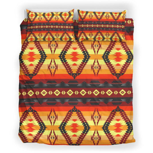 WelcomeNative Floating Color Motifs Bedding Set, 3D Bedding Set, All Over Print, Native American