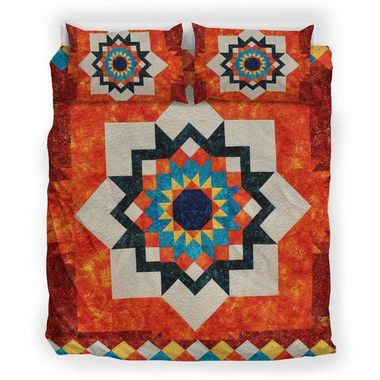 WelcomeNative Color Pattern Bedding Set, 3D Bedding Set, All Over Print, Native American