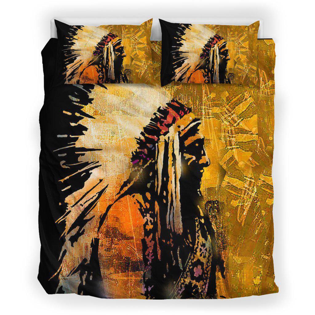 WelcomeNative Native Headman Bedding Set, 3D Bedding Set, All Over Print, Native American