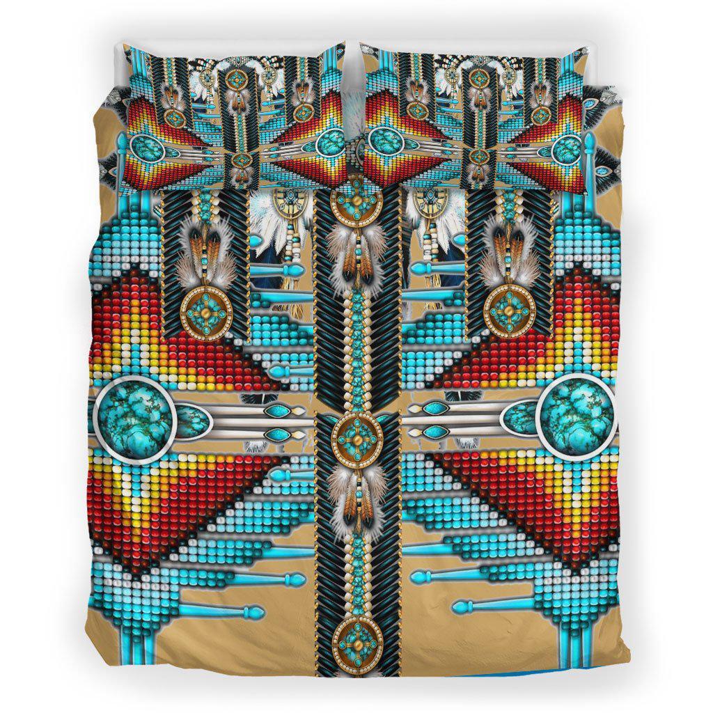 WelcomeNative Native Beaded Motifs Bedding Set, 3D Bedding Set, All Over Print, Native American