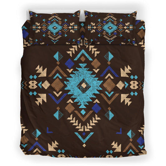 WelcomeNative Native Dark Color Bedding Set, 3D Bedding Set, All Over Print, Native American