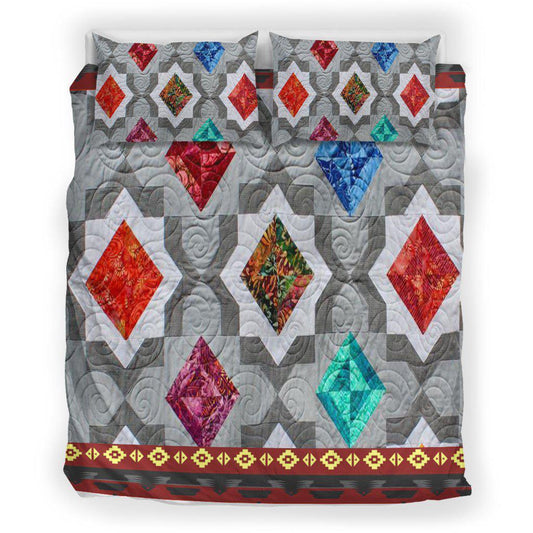 WelcomeNative Native Diamond Motifs Bedding Set, 3D Bedding Set, All Over Print, Native American