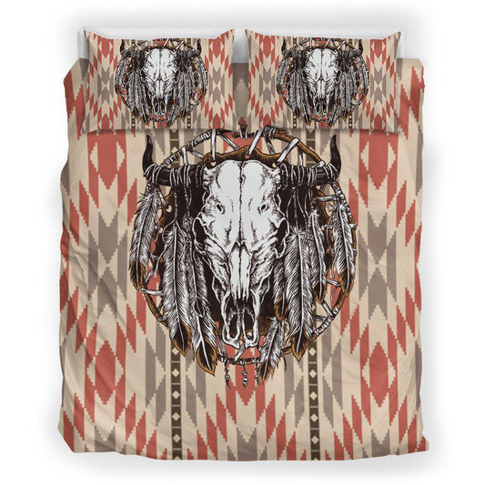 WelcomeNative Dream Buffalo Skull Bedding Set, 3D Bedding Set, All Over Print, Native American