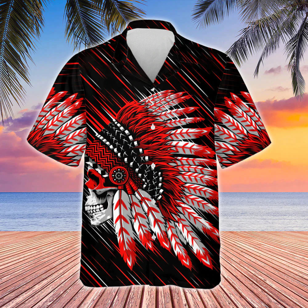 Red Headdress Hawaiian Shirt