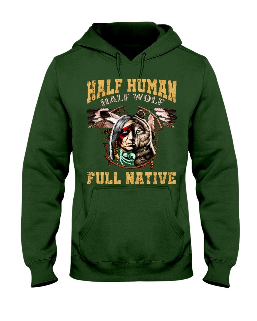 WelcomeNative Half Human T Shirt, Native Ameirican Shirt