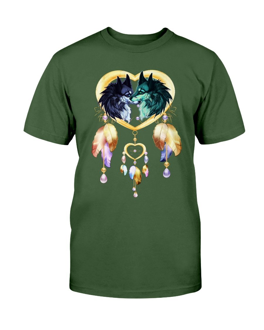 WelcomeNative Wolf's Love T Shirt, Native American Shirt