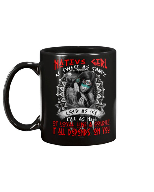 WelcomeNative Native Girl Mug, Native Mug, Native American Mug