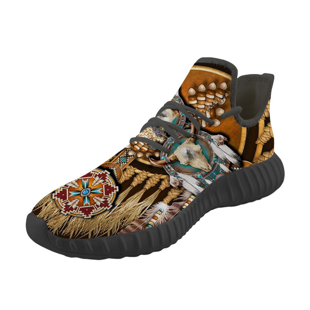 WelcomeNative Buffalo Feather Shoes, 3D Shoes, All Over Print Shoes