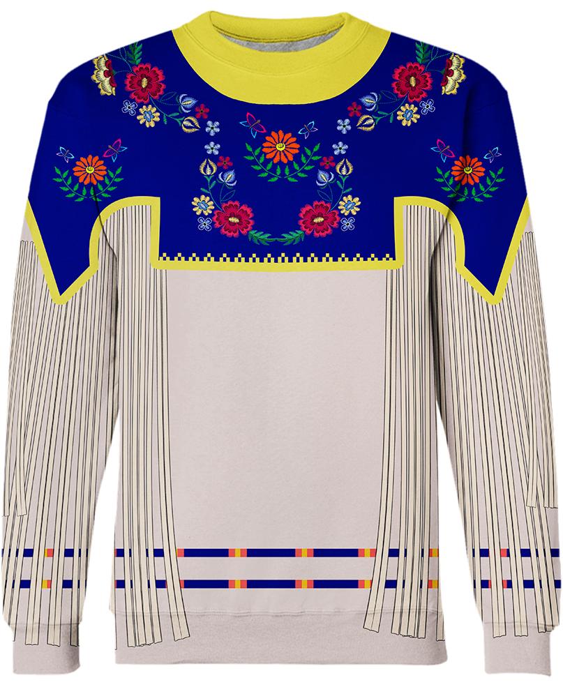 WelcomeNative Native Navy 3D Hoodie, All Over Print Hoodie, Native American