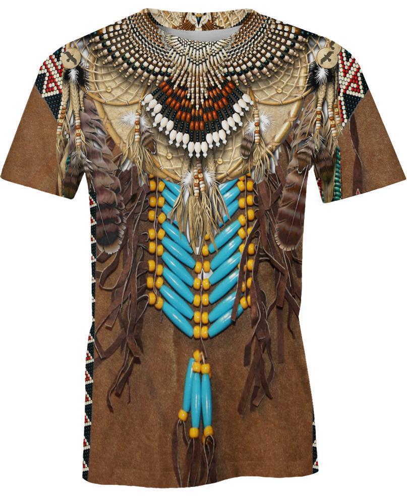 WelcomeNative Native Fringed Motifs, 3D T Shirt, All Over Print T Shirt, Native American
