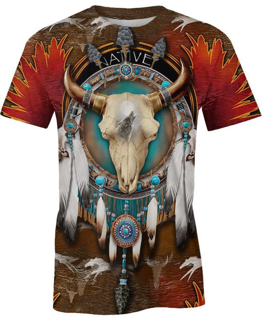 Native Bison Skull - Welcome Native Spirit