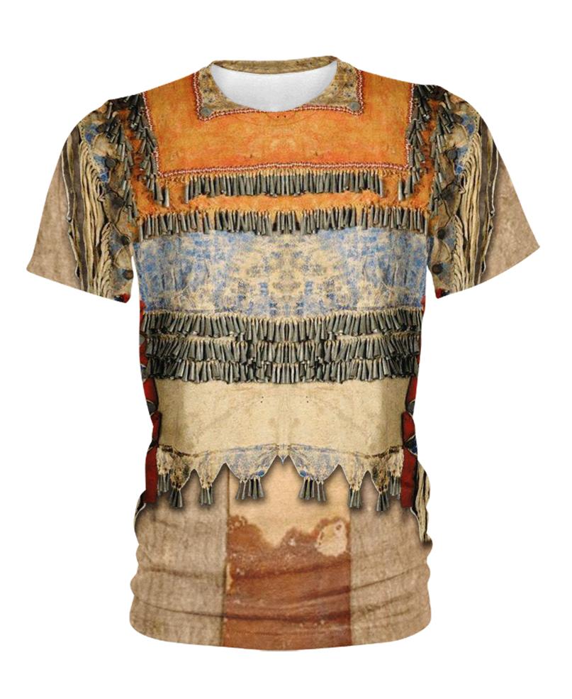 WelcomeNative Native Pattern Orange 3D Hoodie, All Over Print Hoodie, Native American