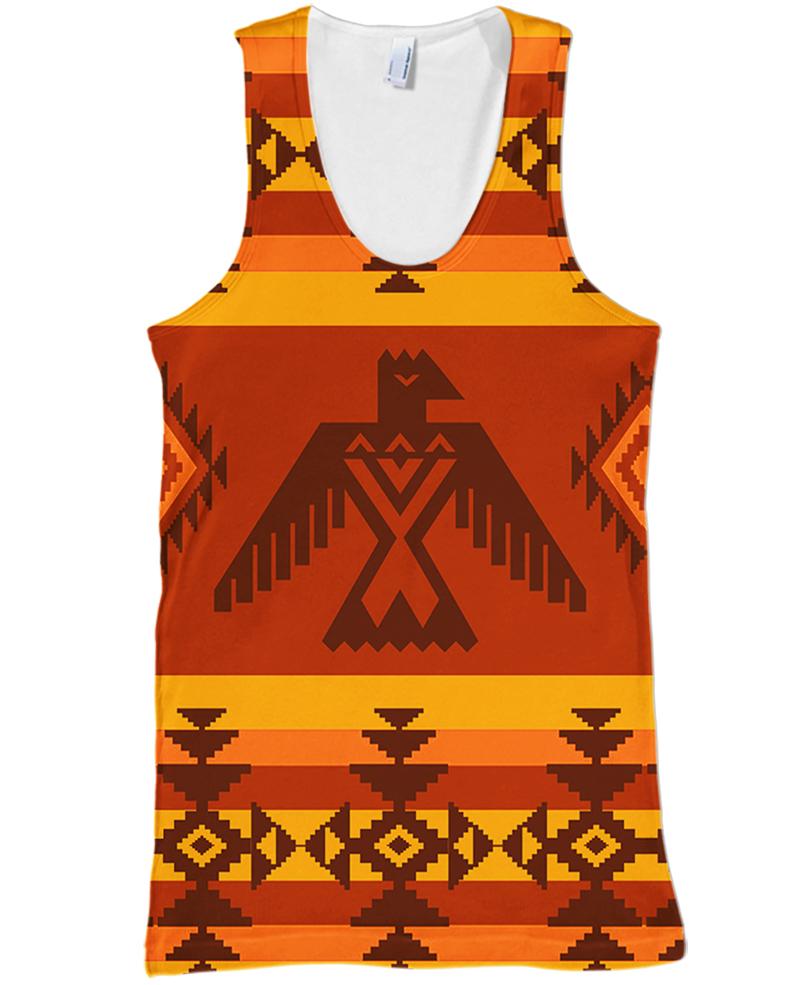 WelcomeNative Orange Eagle 3D Hoodie, All Over Print Hoodie, Native American