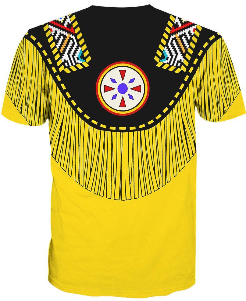 WelcomeNative Yellow Native Hoodie, All Over Print Hoodie, Native American