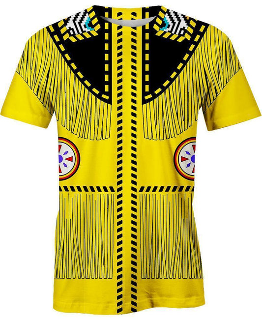 WelcomeNative Yellow Native Hoodie, All Over Print Hoodie, Native American