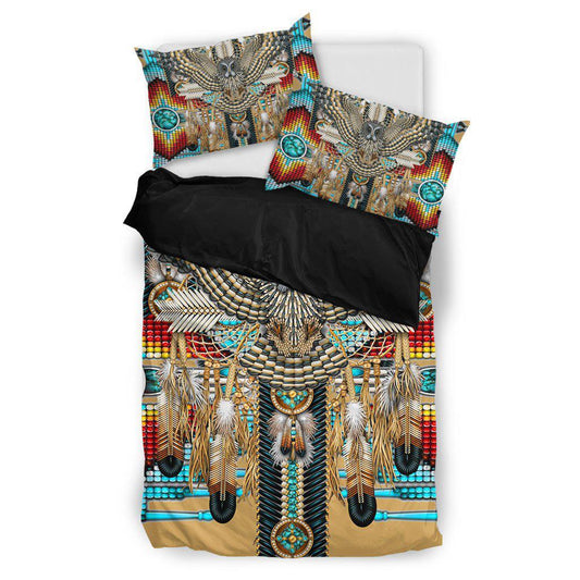 WelcomeNative Eagle Pattern Bedding Set, 3D Bedding Set, All Over Print, Native American