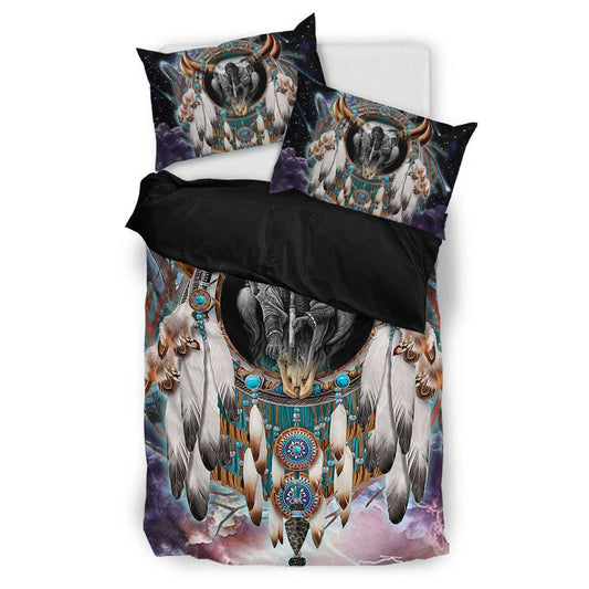 WelcomeNative Black Buffalo Spirit Bedding Set, 3D Bedding Set, All Over Print, Native American