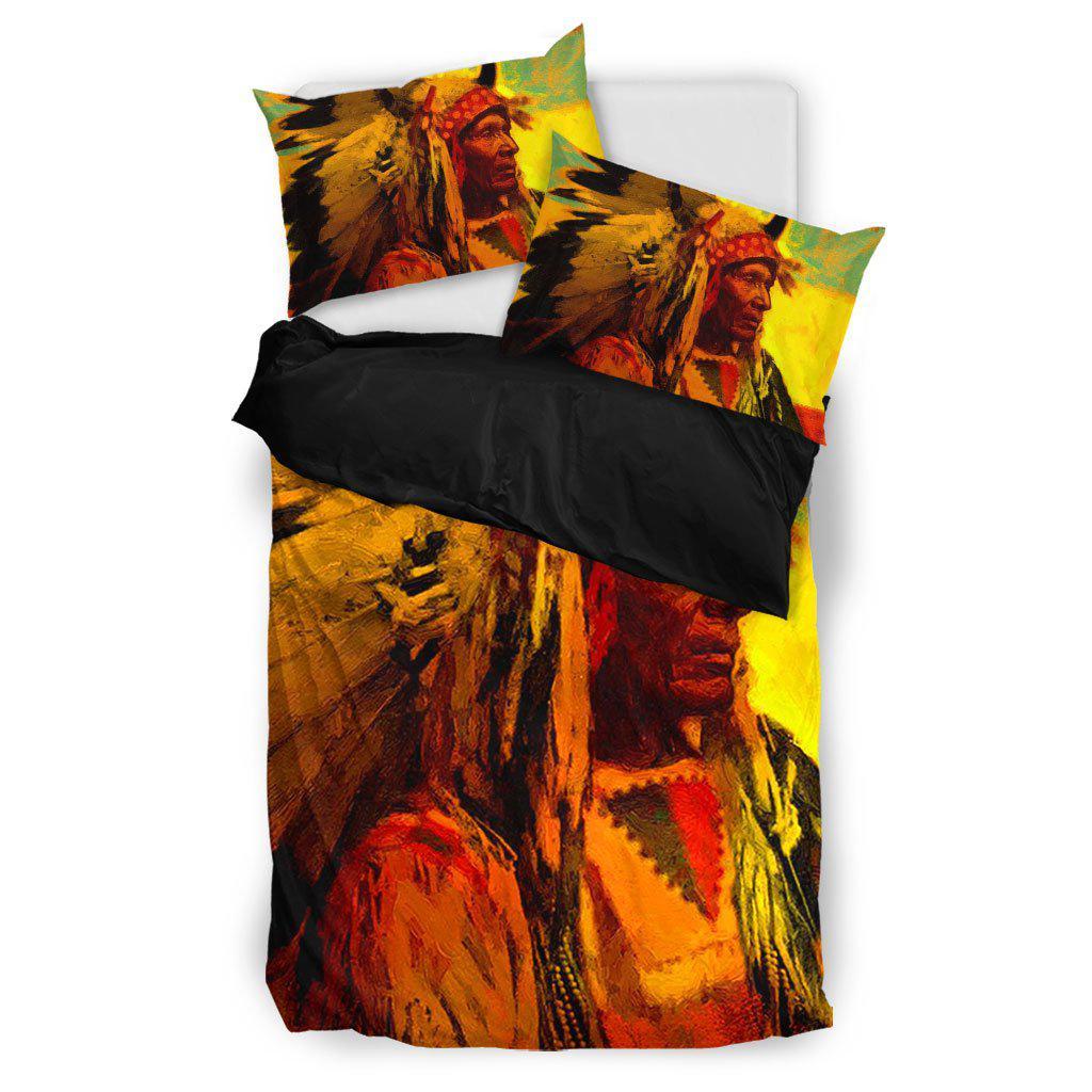 WelcomeNative Native Power Chief Bedding Set, 3D Bedding Set, All Over Print, Native American