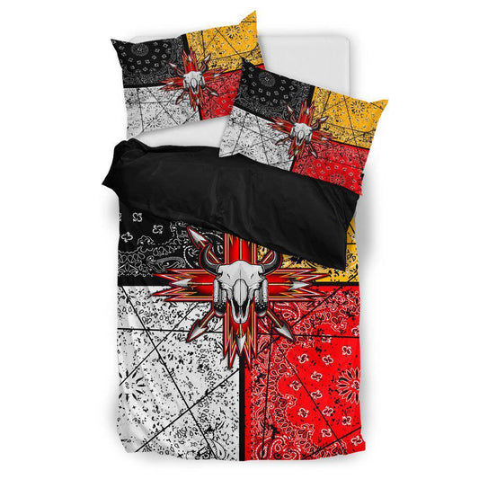 WelcomeNative Color Combination Bedding Set, 3D Bedding Set, All Over Print, Native American