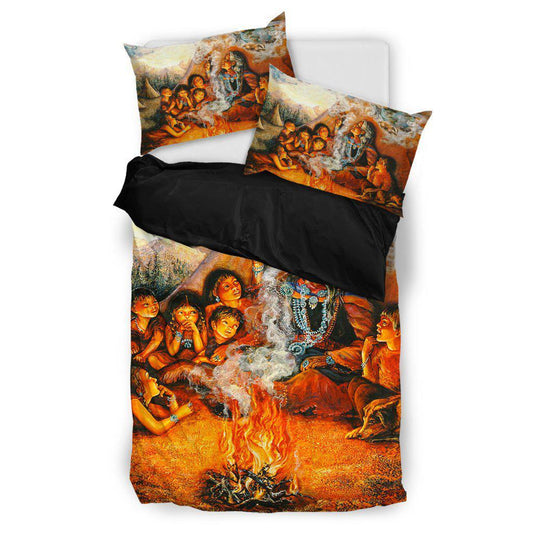 WelcomeNative Native Brilliant Fire Bedding Set, 3D Bedding Set, All Over Print, Native American