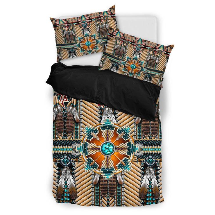 WelcomeNative Native Connecting Pattern Bedding Set, 3D Bedding Set, All Over Print, Native American