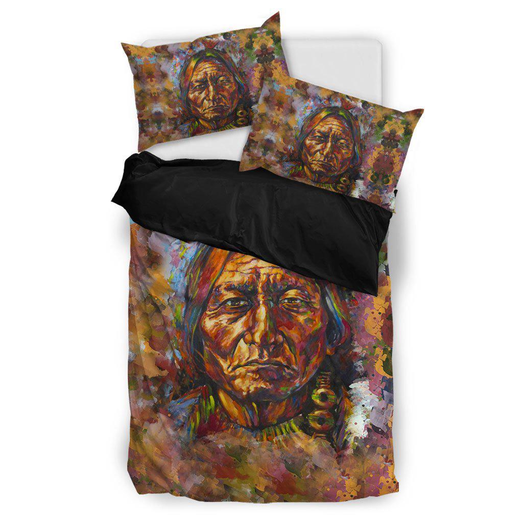 WelcomeNative Native Chief Bed Bedding Set, 3D Bedding Set, All Over Print, Native American