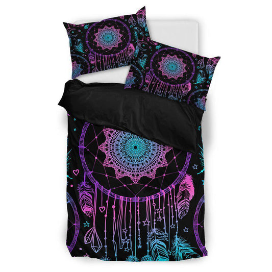 WelcomeNative Blue Purple Dream Bedding Set, 3D Bedding Set, All Over Print, Native American