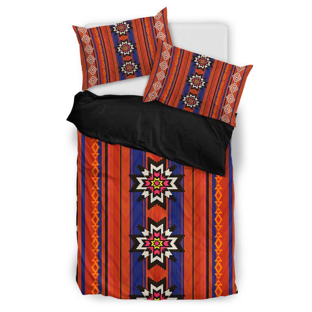 WelcomeNative Red Pattern Bedding Set, 3D Bedding Set, All Over Print, Native American