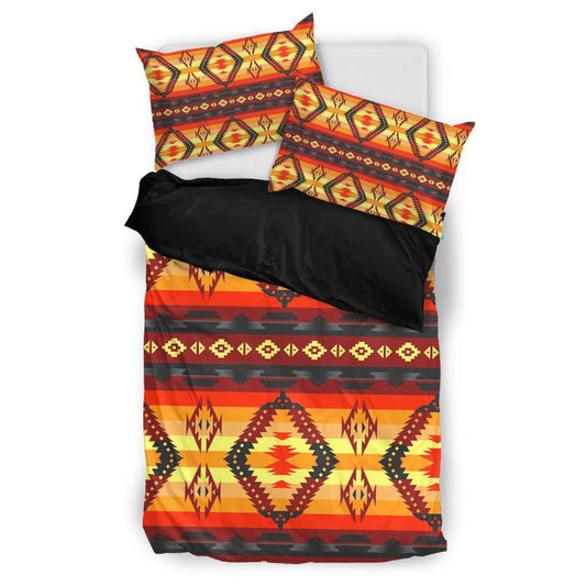 WelcomeNative Floating Color Motifs Bedding Set, 3D Bedding Set, All Over Print, Native American