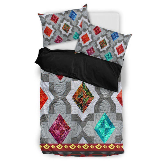 WelcomeNative Native Diamond Motifs Bedding Set, 3D Bedding Set, All Over Print, Native American