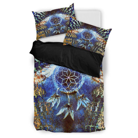 WelcomeNative Blue Dreamcatcher Bedding Set, 3D Bedding Set, All Over Print, Native American