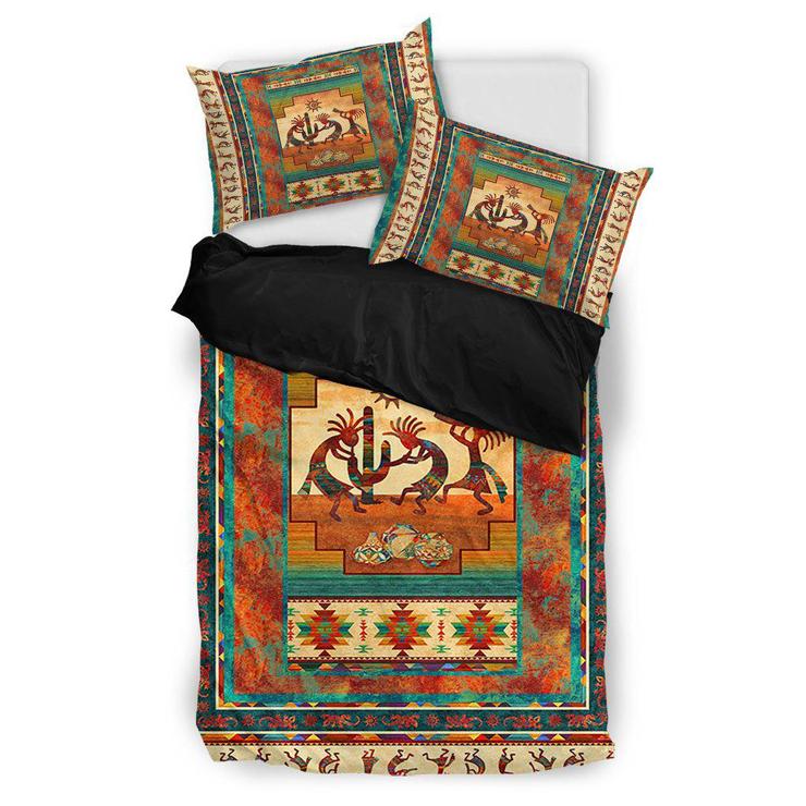 WelcomeNative Human Pattern Motifs Bedding Set, 3D Bedding Set, All Over Print, Native American