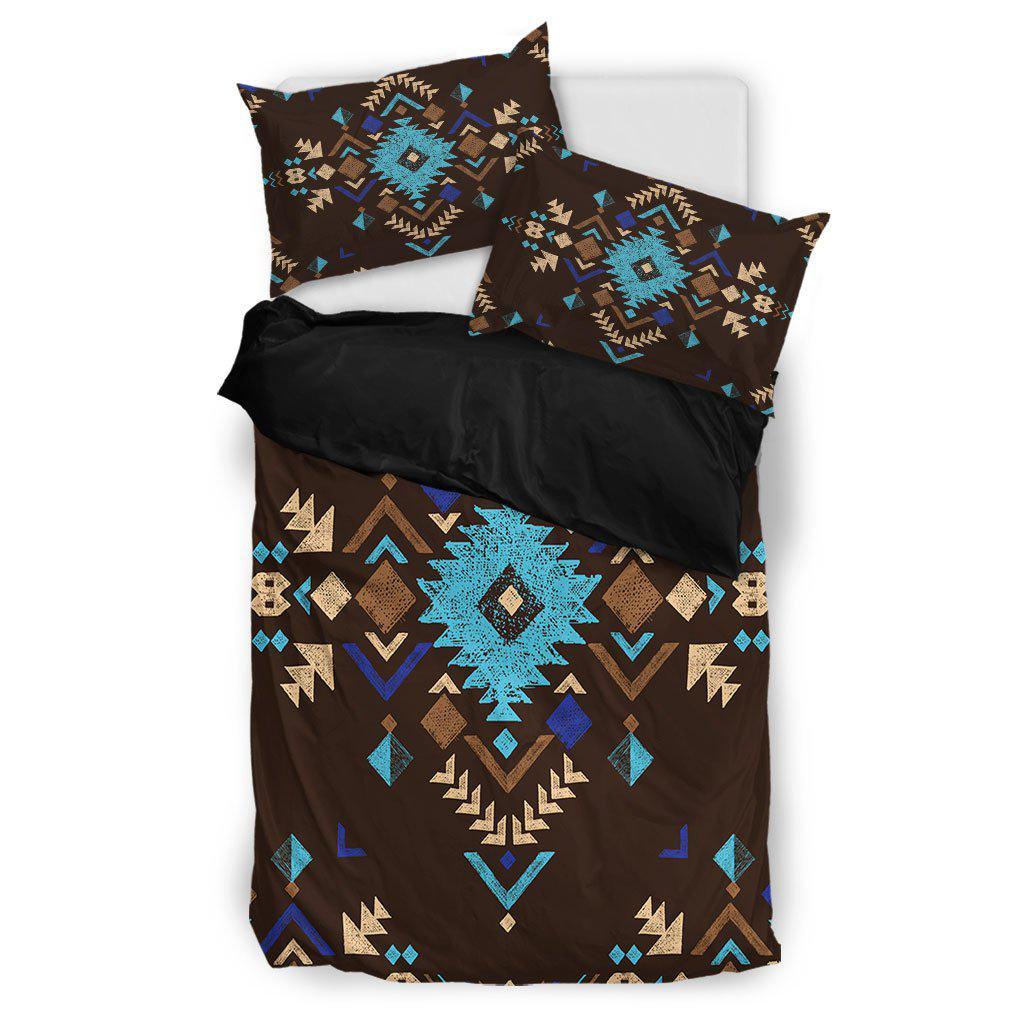 WelcomeNative Native Dark Color Bedding Set, 3D Bedding Set, All Over Print, Native American