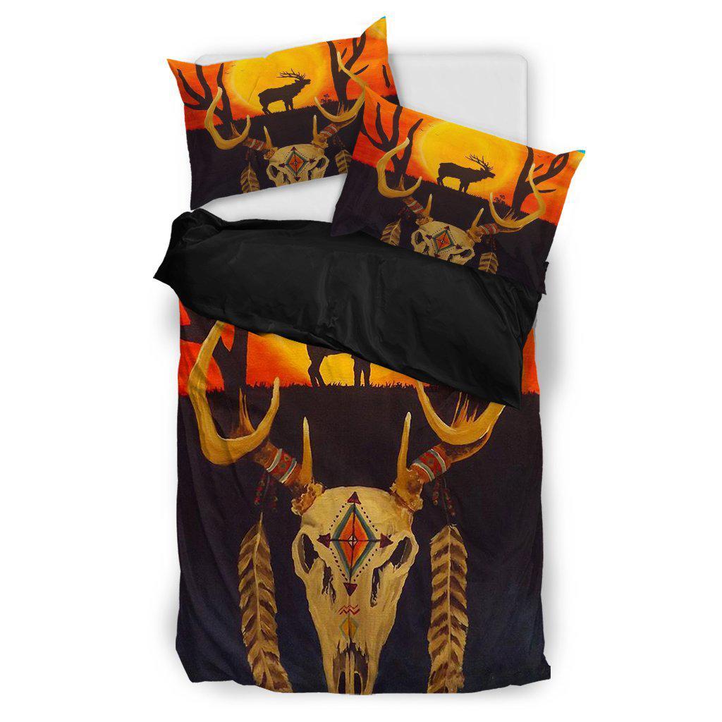 WelcomeNative Buffalo Skull Bedding Set, 3D Bedding Set, All Over Print, Native American